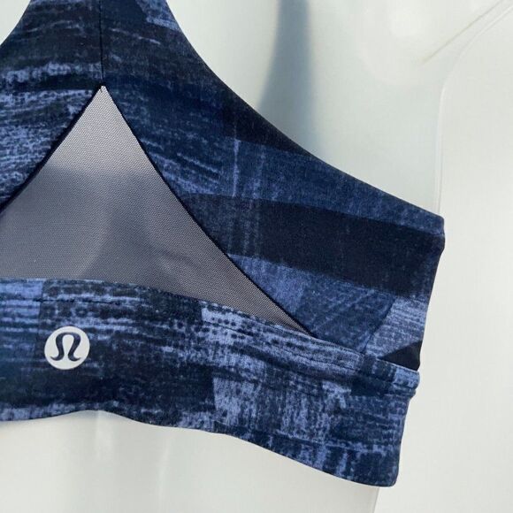 Lululemon Train Time Sports Bra Midnight Blue Size 6 - Picture 9 of 10